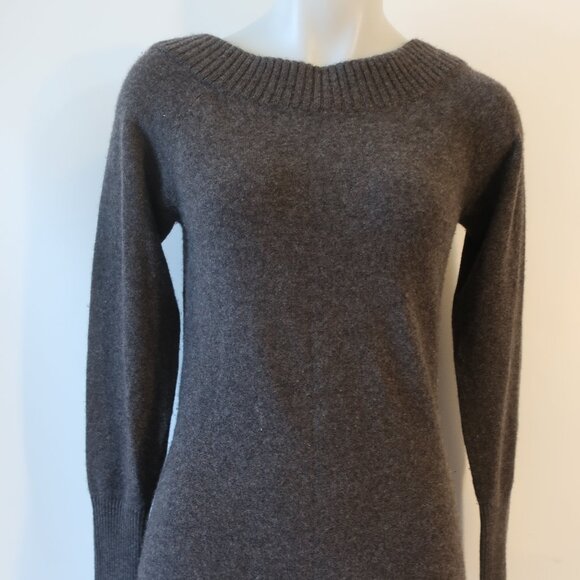 Womens Robert Rodriguez Charcoal Gray 100% Cashmere Tunic Sweater S - Picture 3 of 13